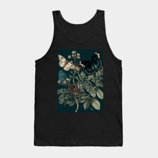 Cottagecore Moths and Butterflies | Sage Green and Teal Tank Top